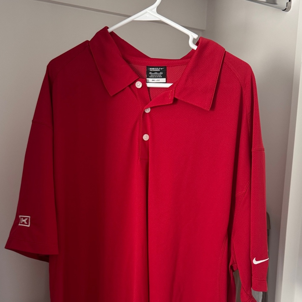 Nike Men's Vibrant Red Polo Shirt